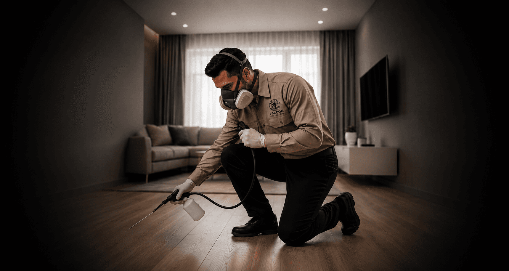 Professional pest control technician